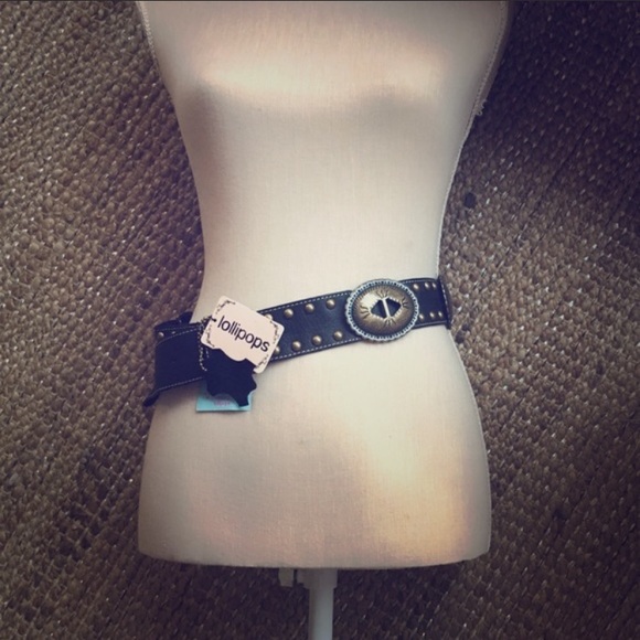 COPY - Lollipops Paris real leather studs belt - Picture 2 of 8